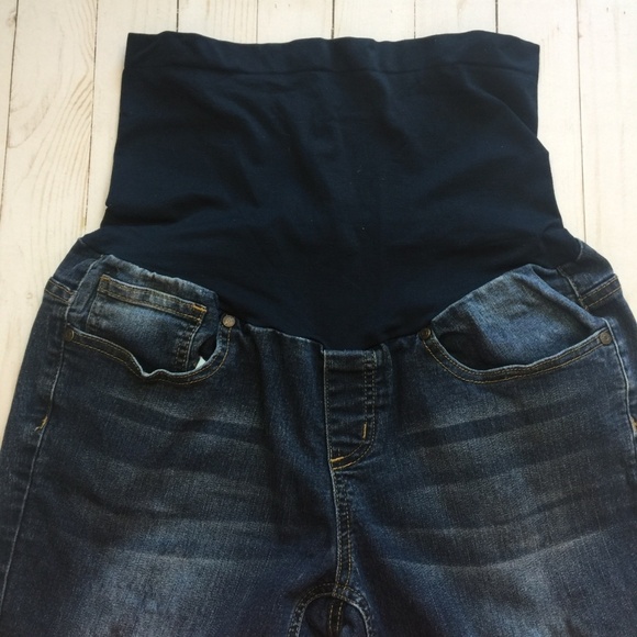 BELLA VIDA Maternity Jeans Pull-On Bootcut L EUC - Picture 2 of 7